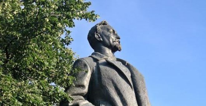 La estatua de Félix Dzerzhinski.