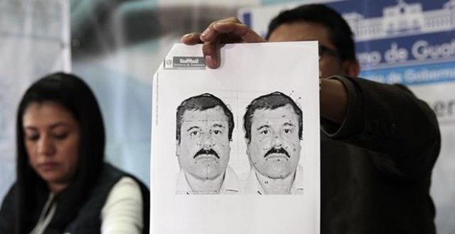 Retrato del narcotraficante Joaquín 'El Chapo' Guzmán. / ESTEBAN BIBA (EFE)