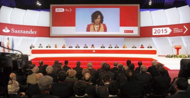 Ana Patricia Botín, presidenta del Banco Santander, durante uno de los congresos de la entidad. EFE