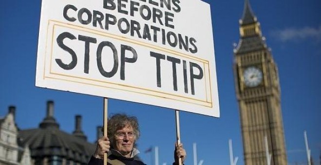 Manifestación contra TTIP.- AFP.