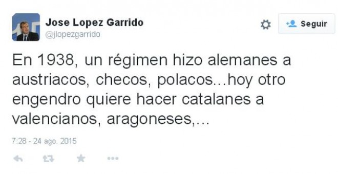 El tuit de López Garrido.