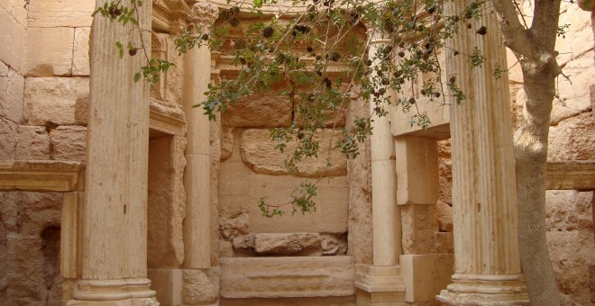 El templo de Baal, antes de que los hombres del Estado Islámico lo redujeran a escombros. REUTERS