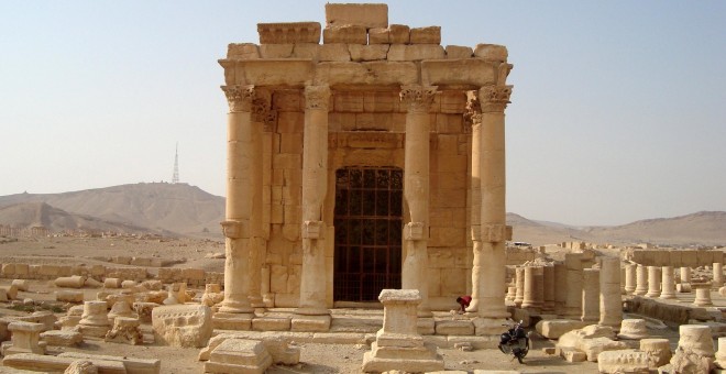 El templo de Baal, antes de que los hombres del Estado Islámico lo redujeran a escombros. REUTERS