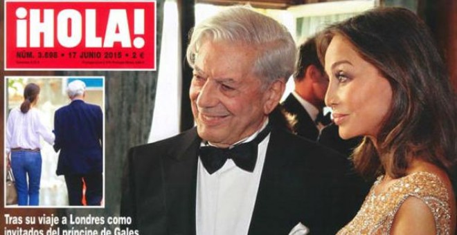 Vargas Llosa e Isabel Preysler en la portada de la revista ¡Hola! cuando se dio a conocer su relación sentimental.