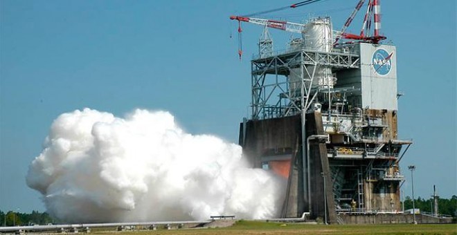 La NASA probó el motor de cohete que nos llevará a Marte.