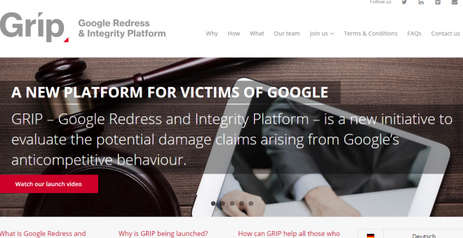 Grip, una plataforma para ayudar a las 'víctimas' de Google a conseguir indemnizaciones