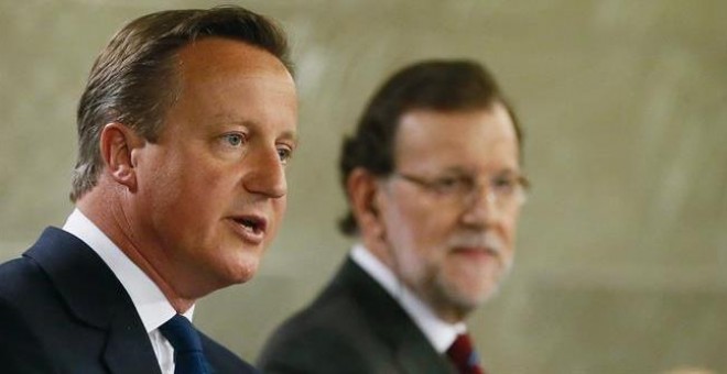 El primer ministro británico, David Cameron, y el presidente del Gobierno, Mariano Rajoy . / EFE