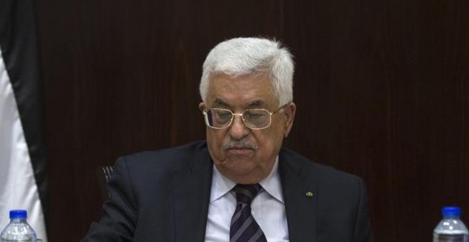 El presidente de Palestina, Mahmud Abás, en la sede de la OLP en Ramala. / ATEF SAFADI (EFE)