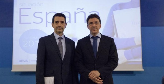 Rafael Doménech y Jorge Sicilia, de BBVA Research. E.P.