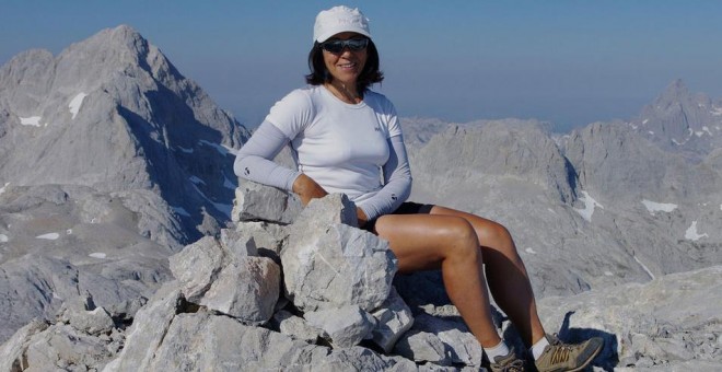 Rosa Fernández Rubio, en un viaje anterior en las montañas.