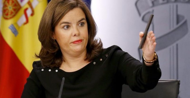 La vicepresidenta del Gobierno español Soraya Sáenz de Santamaría. - EFE