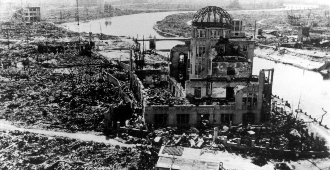 El 'domo de la bomba', tal y como se le conoce en Japón, fue uno de los únicos edificios cercanos a la zona cero que quedó en pie tras la explosión de la bomba atómica en Hiroshima.
