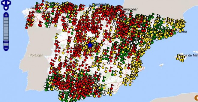 Mapa de fosas del Ministerio de Justicia