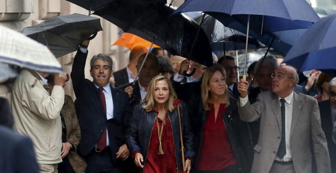 Joana Ortega, a su llegada al Tribunal Superior de Justicia de Catalunya./ REUTERS