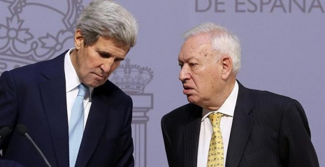 El secretario de Estado de EEUU, John Kerry, y el ministro español de Asuntos Exteriores, José Manuel García-Margallo. - EFE