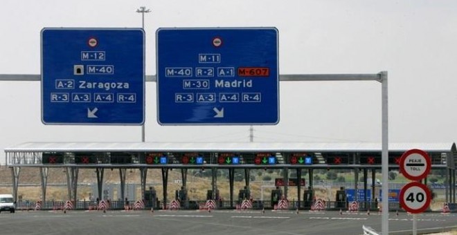 Peajes de la autopista Eje Aeropuerto, propiedad del grupo OHL. E.P.