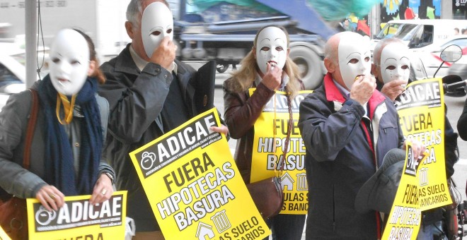Protesta contra la cláusula suelo en Madrid. ADICAE