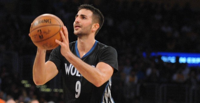 Ricky Rubio en el encuentro contra los Lakers. /REUTERS