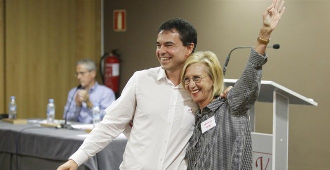 El líder de UPYD, Andrés Herzog, y la portavoz de la formación en el Congreso, Rosa Díez. /EFE