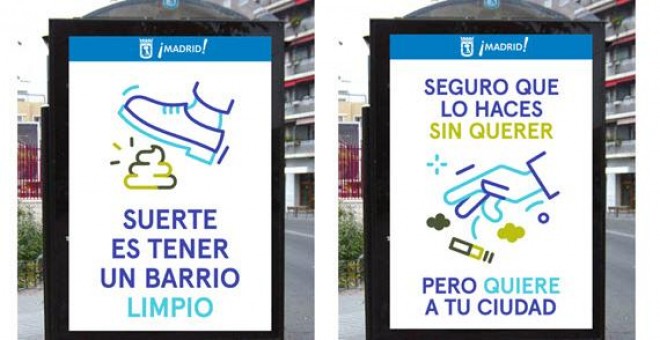 Carteles de la campaña de concienciación sobre la limpieza. ESPORMADRID