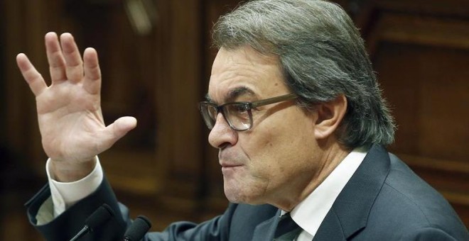 Artur Mas, en la sesión de este martes. EFE/Andreu Dalmau