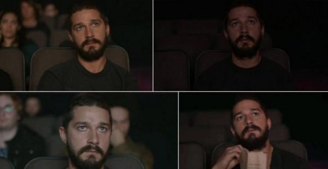 Shia Labeouf, durante varios momentos de su maratón