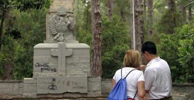 Monumento al golpe del 36 situado en Las Raíces.- EFE