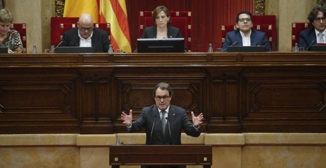 Artur Mas, durante su intervención de este jueves./ REUTERS