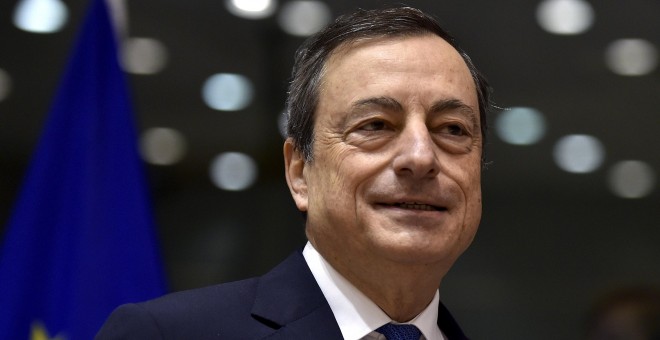 El presidente del Banco Central Europeo, Mario Draghi, en Bruselas. / ERIC VIDAL (REUTERS)