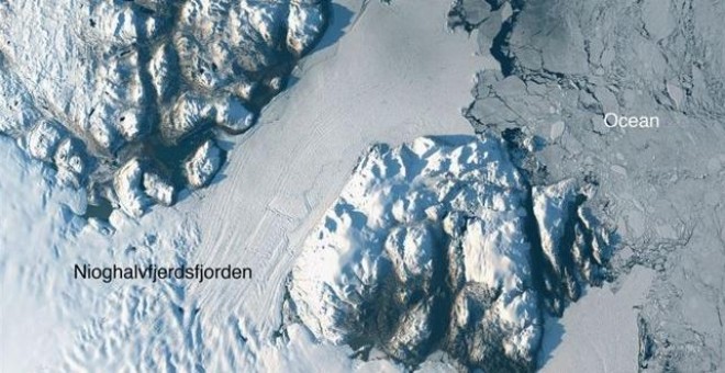 Un inmenso glaciar en Groenlandia se deshace a toda velocidad