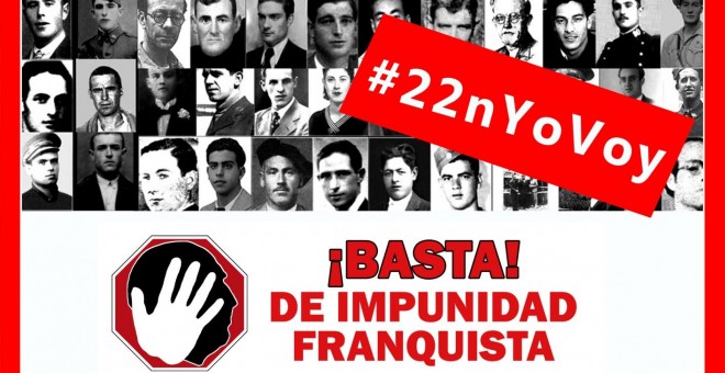 Cartel que convoca a la manifestación contra la impunidad del franquismo