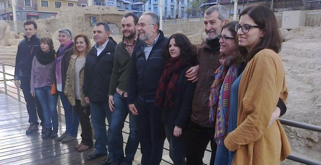 Algunos de los candidatos de Podemos en Aragón. / E.B