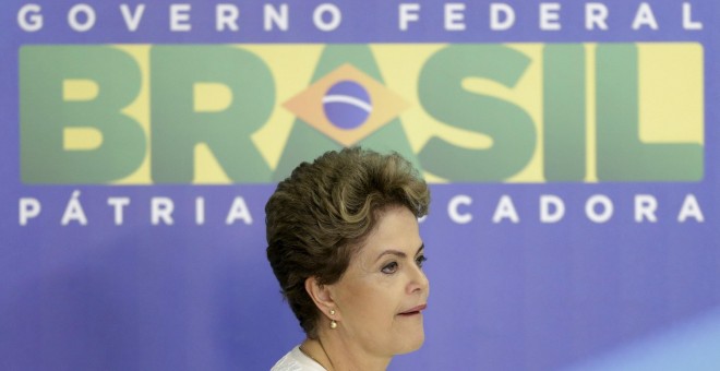 La presidenta de Brasil, Dilma Rousseff, en la sede del Gobierno, el Palacio Planalto, en Brasilia. REUTERS/Ueslei Marcelino