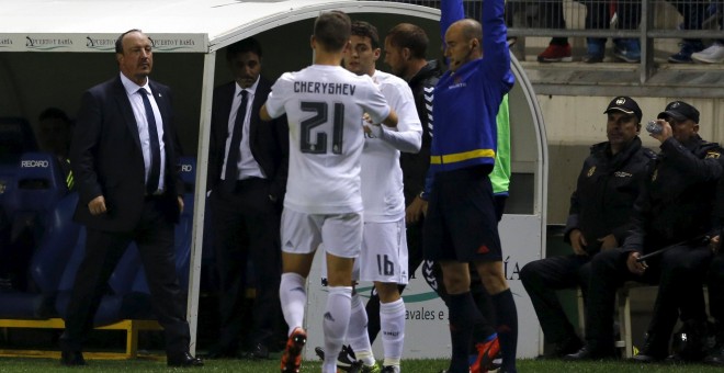 Cheryshev en el momento del cambio. REUTERS/Marcelo del Pozo