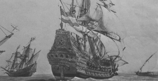 Imagen del Galeón San José, hundido por piratas ingleses en junio de 1708.
