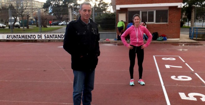 Abascal, hoy en día en una pista de atletismo.