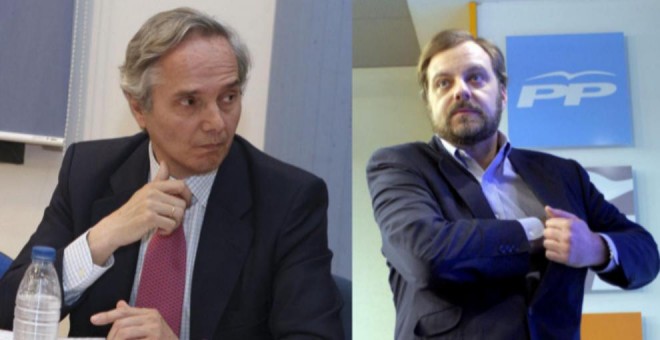 Pedro Gómez de la Serna, diputado por Segovia del PP y Gustavo de Arístegui, exembajador de España en la India