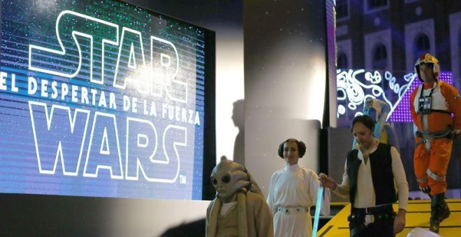 Estreno de la última película de la saga Star Wars, 'Star wars: el despertar de la Fuerza', en Madrid. EFE