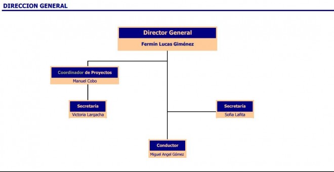 Organigrama de Ifema durante los cuatro años de Manuel Cobo como coordinador de gestión. PÚBLICO