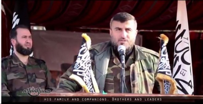 Imagen de un vídeo de Zahran Alush difundido por la organización armada que lideraba.