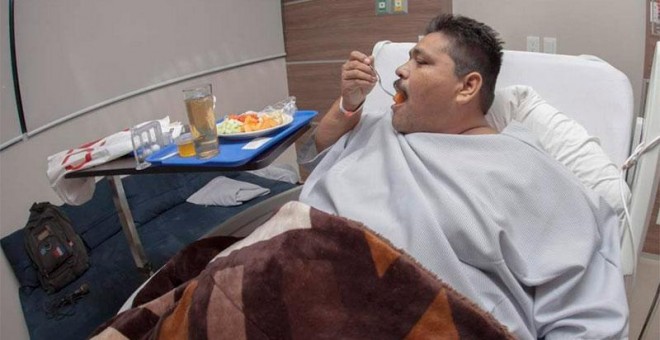El mexicano Andrés Moreno, considerado el hombre más gordo del mundo.-E.P