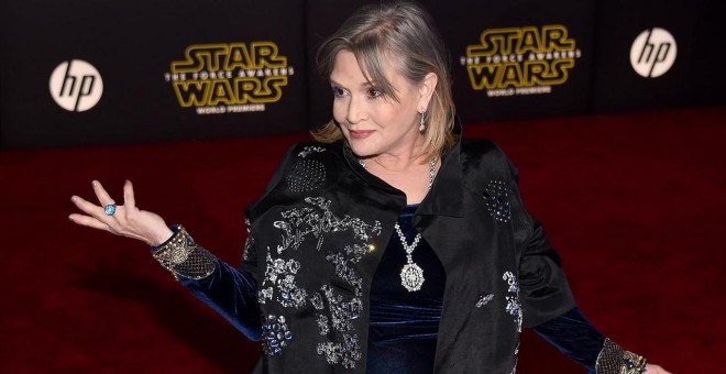 Carrie Fisher ha respondido a las críticas de su aspecto en Star Wars: El despertar de la Fuerza.- EUROPA PRESS