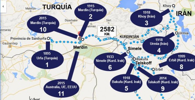 mapa asirios cristianos