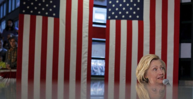 La precandidata demócrata, Hillary Clinton, durante un mitin en New Hampshire. REUTERS