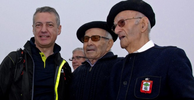 José Moreno (derecha), junto al lehendakari Urkullu, en 2015. / SABINO ARANA FUNDAZIOA