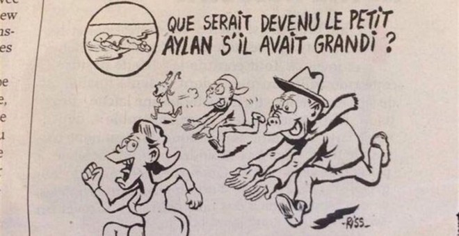 'Charlie Hebdo' provoca con una viñeta sobre el niño Aylan Kurdi