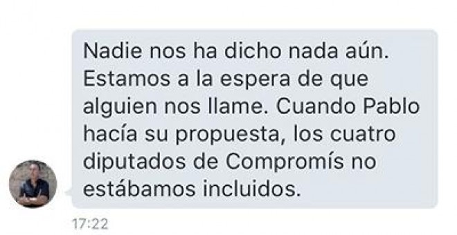 Momento de la conversación a través de Twitter con el diputado de Compromís, Joan Baldoví.