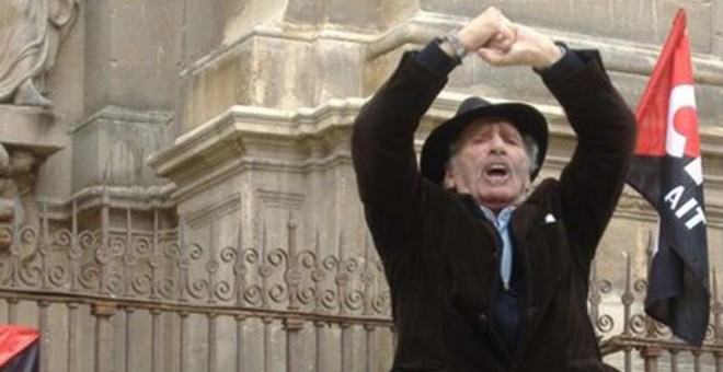 José Luis García Rúa, el primero de mayo de 2013 en Granada. / CNT