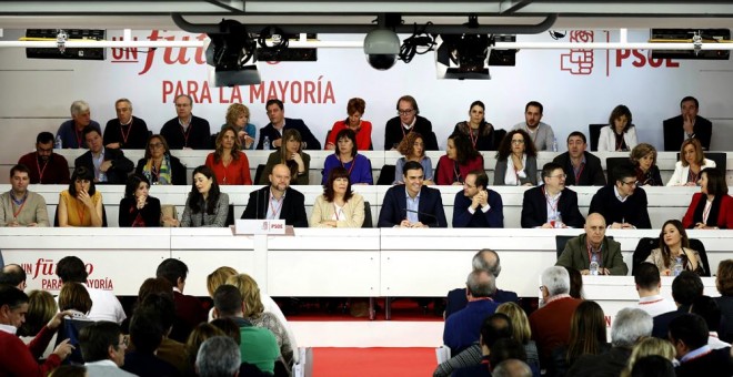 Reunión del Comité Federal del PSOE del pasado 28 de diciembre, para analizar los resultados de las elecciones del 20-D. EFE