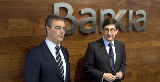 El presidente de Bankia, José Ignacio Goirigolzarri, y el consejero delegado de la entidad, José Sevilla. EFE/Fernando Villar